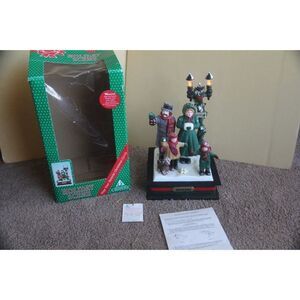 Holiday creations holiday scene decor musical lighted Xmas works caroler sing